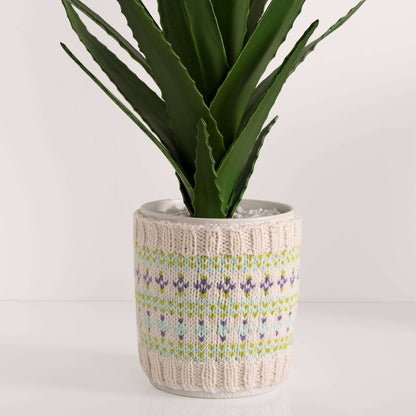 Lily Knit Fair Isle Plant Cozy Single Size