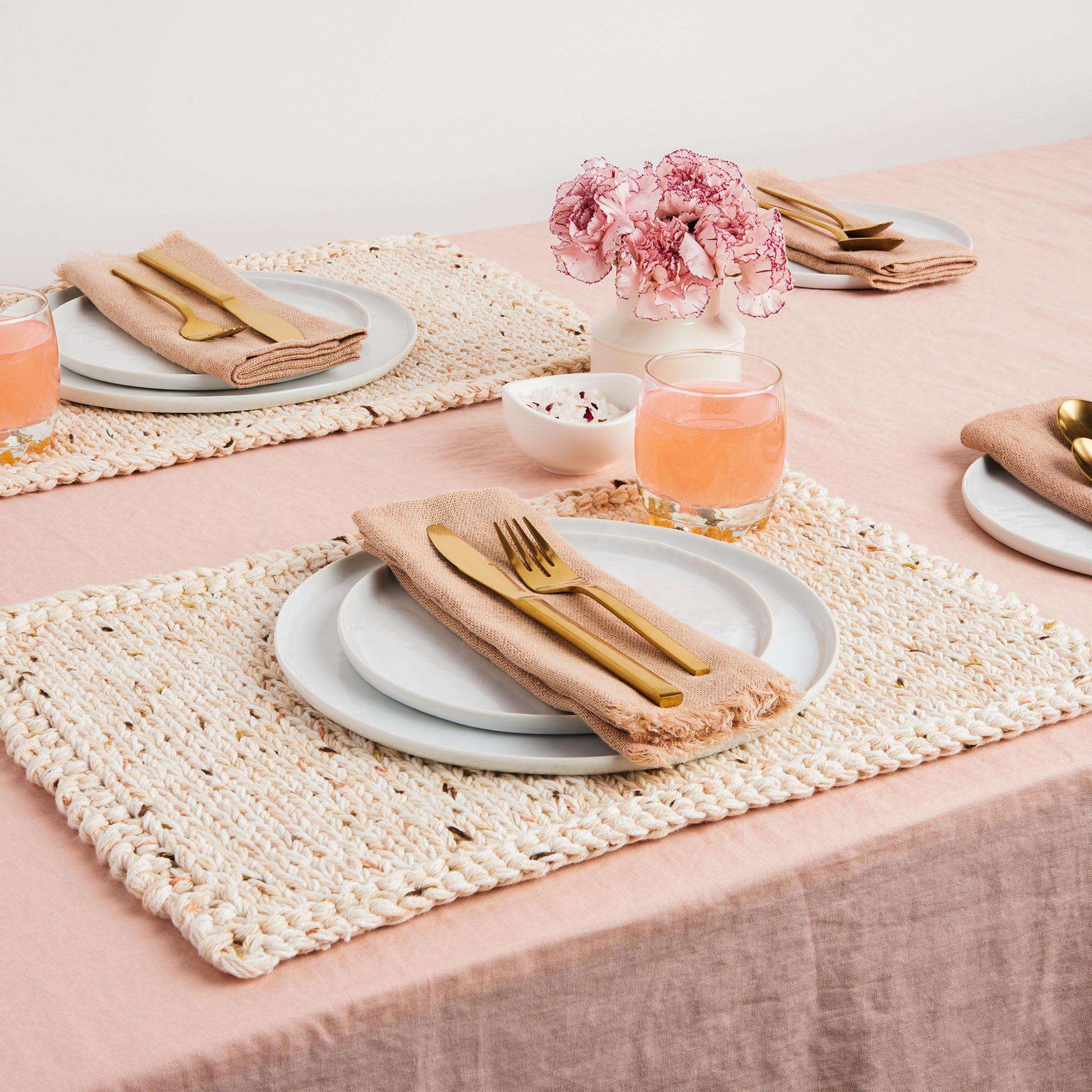 Lily Sugar'n Cream All Charged Up Chunky Knit Placemats