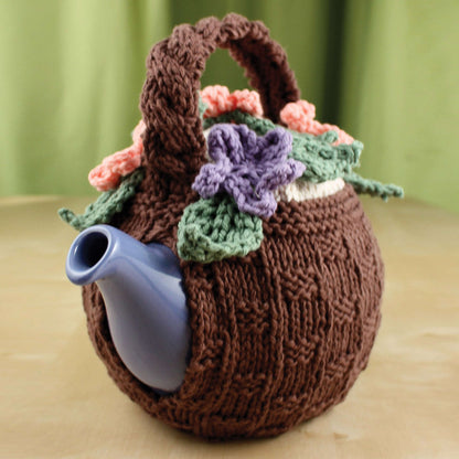 Lily Sugar'n Cream Flower Basket Tea Cozy Knit Single Size
