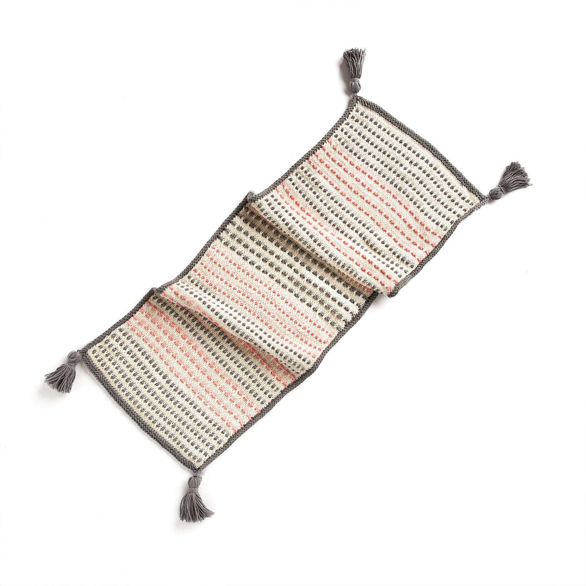 Knit Table Runner made in Lily Sugar'n Cream The Original yarn