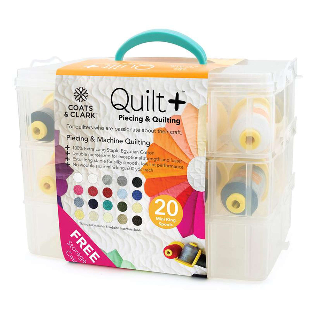 Quilt Threads Coats & Clark Quilt + Piecing & Quilting Thread with Storage Box ...