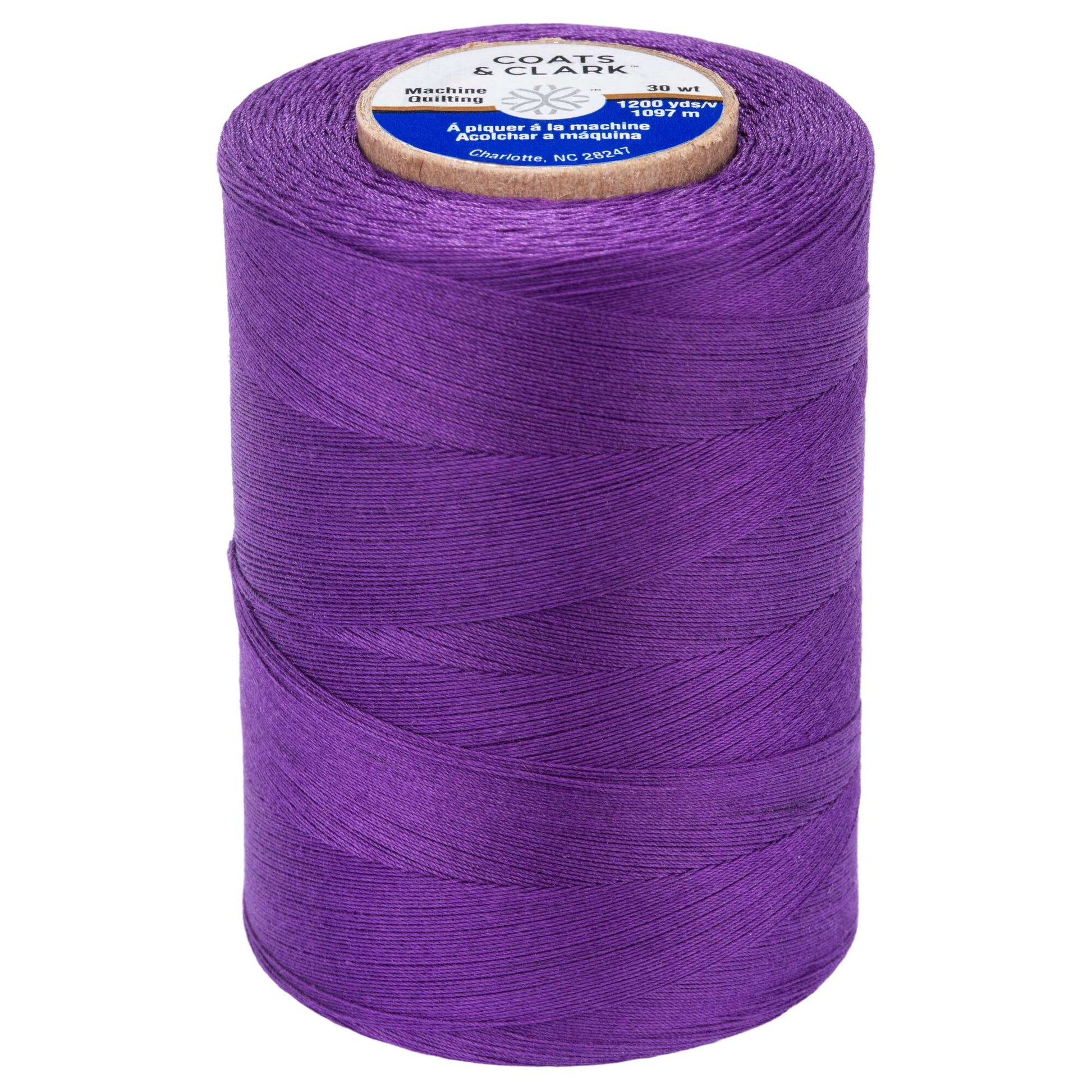 Coats & Clark Cotton Machine Quilting Thread (1200 Yards) Purple