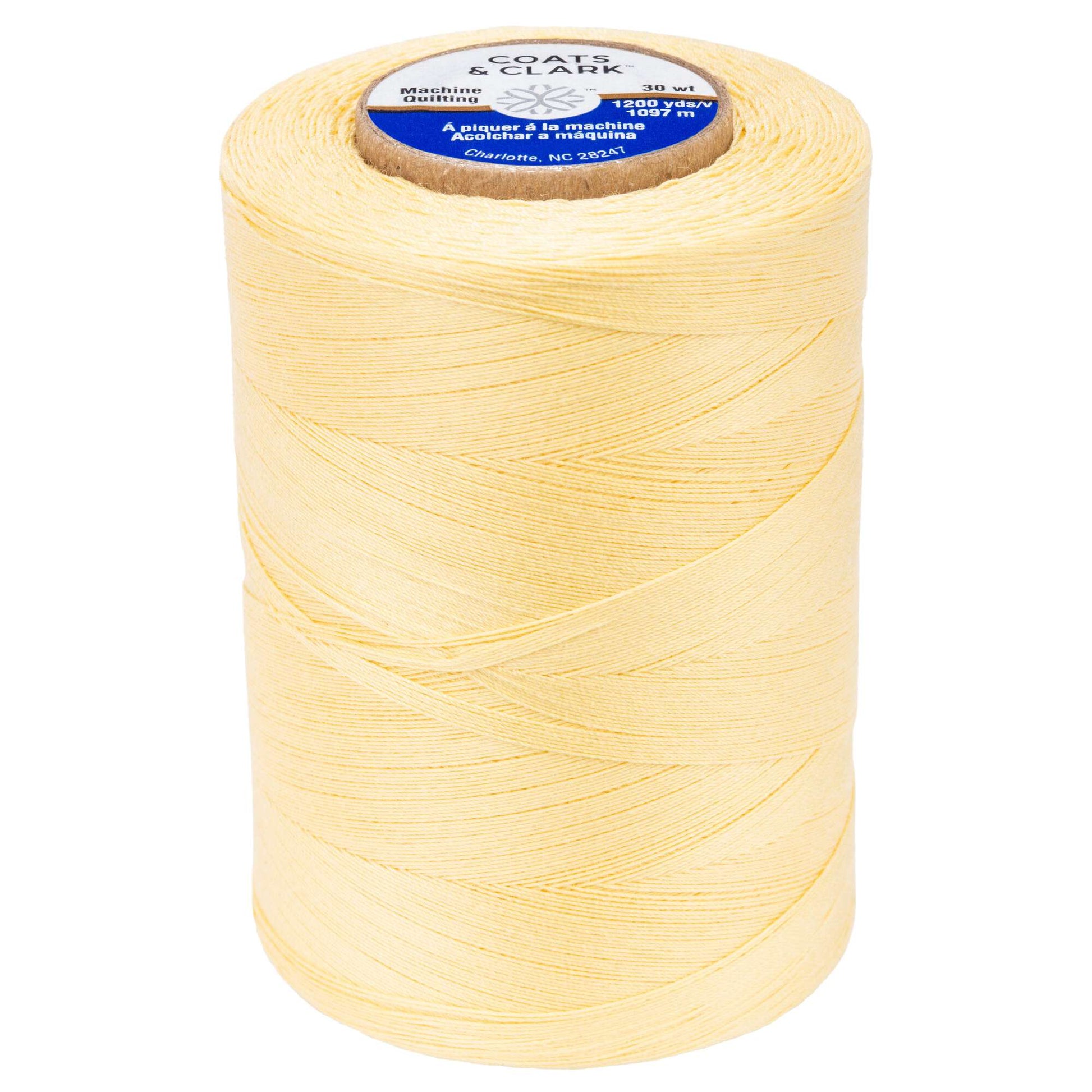 Coats & Clark Cotton Machine Quilting Thread (1200 Yards) Yellow