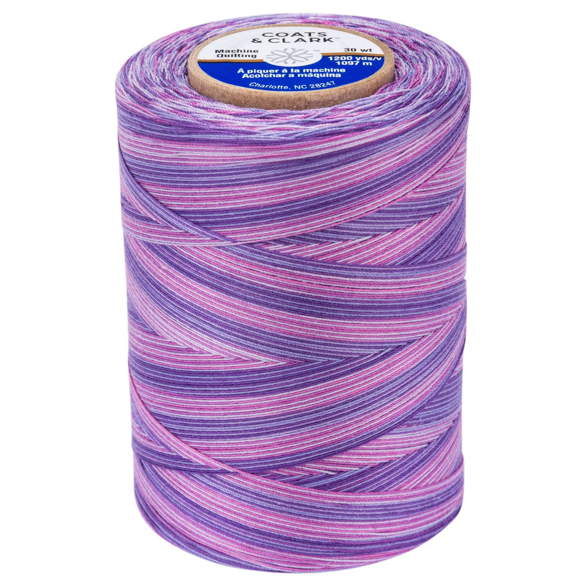 Coats & Clark Cotton Machine Quilting Multicolor Thread (1200 Yards) Plum Shadows
