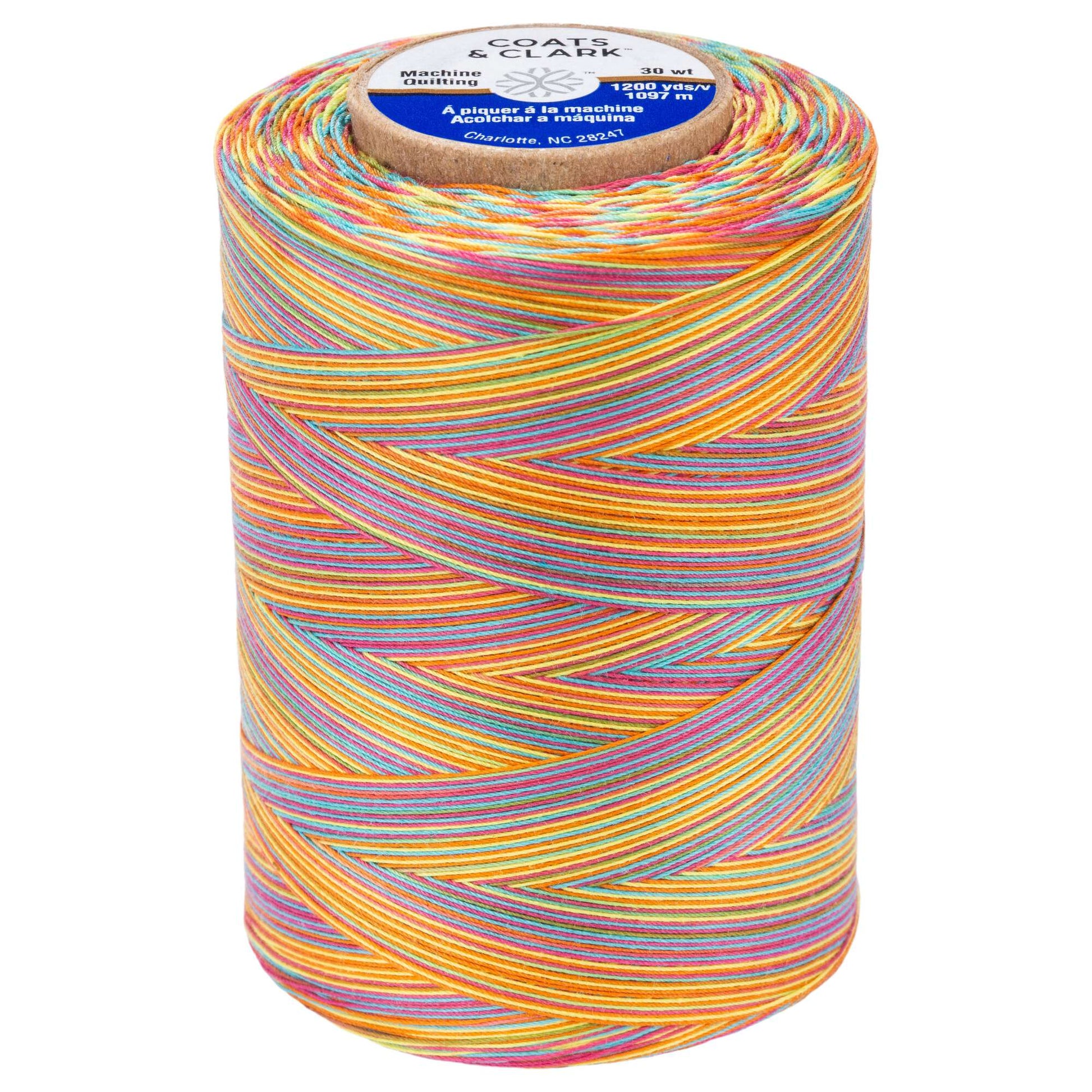 Coats & Clark Cotton Machine Quilting Multicolor Thread (1200 Yards) Gumballs