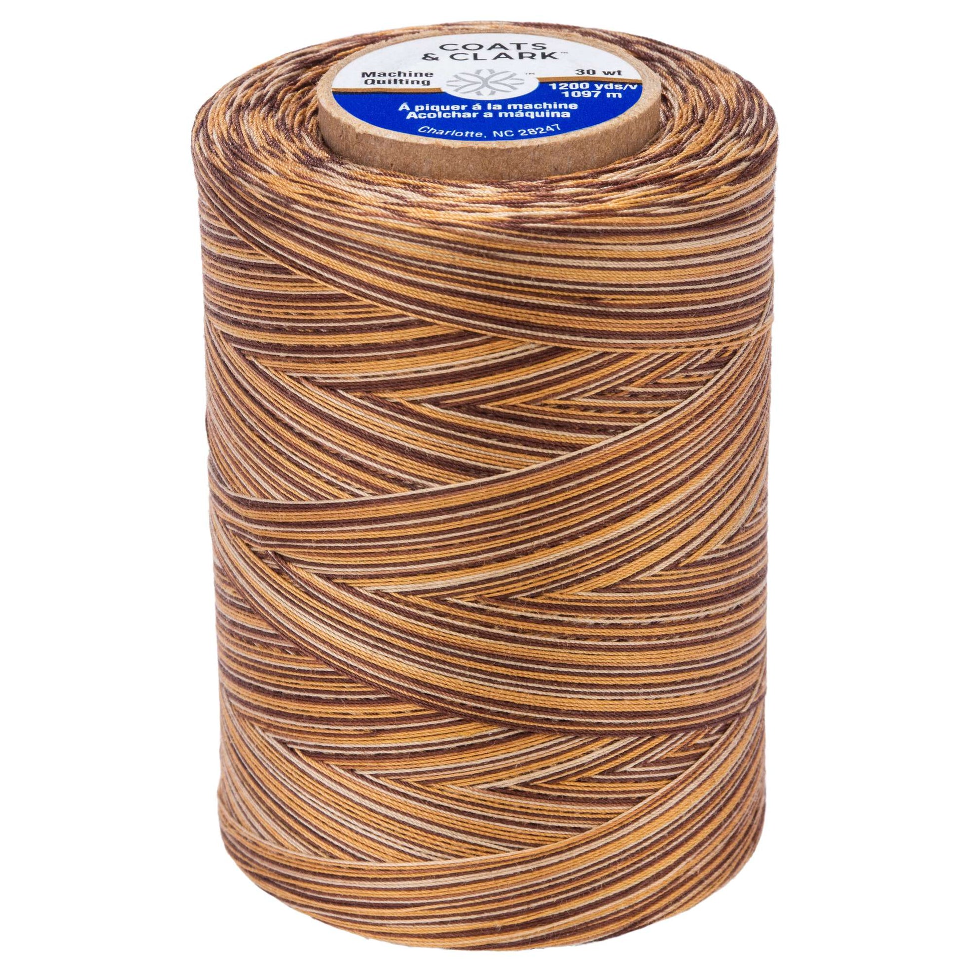 Coats & Clark Cotton Machine Quilting Multicolor Thread (1200 Yards) Chocolate Swirl