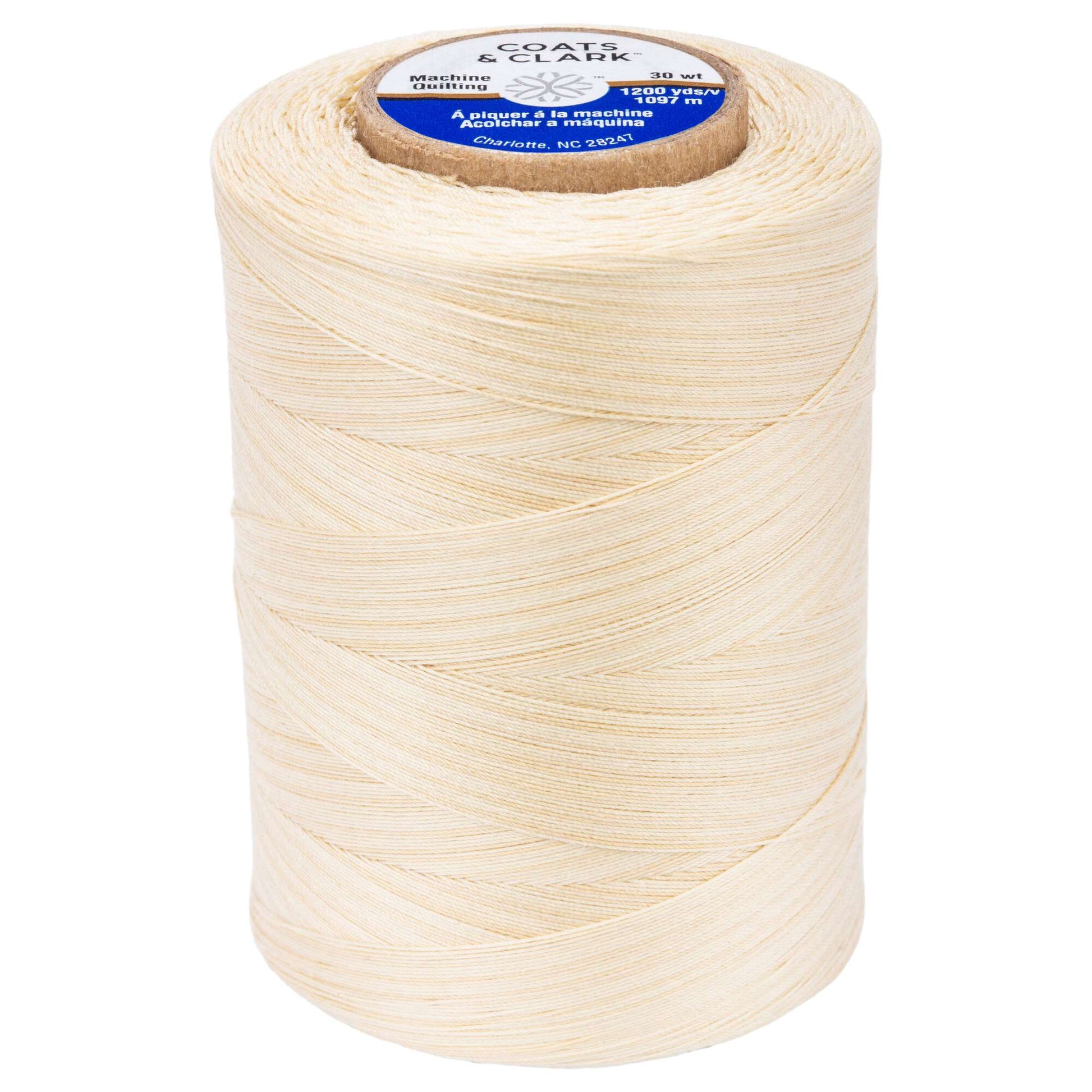 Coats & Clark Cotton Machine Quilting Multicolor Thread (1200 Yards) Vanilla Cream