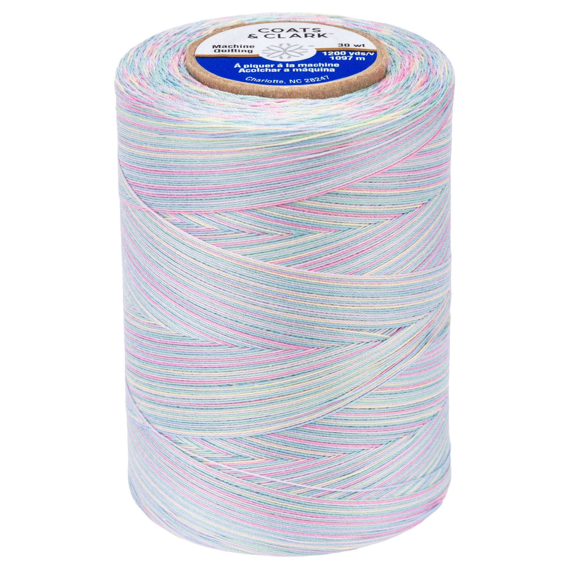Coats & Clark Cotton Machine Quilting Multicolor Thread (1200 Yards) Baby Pastels