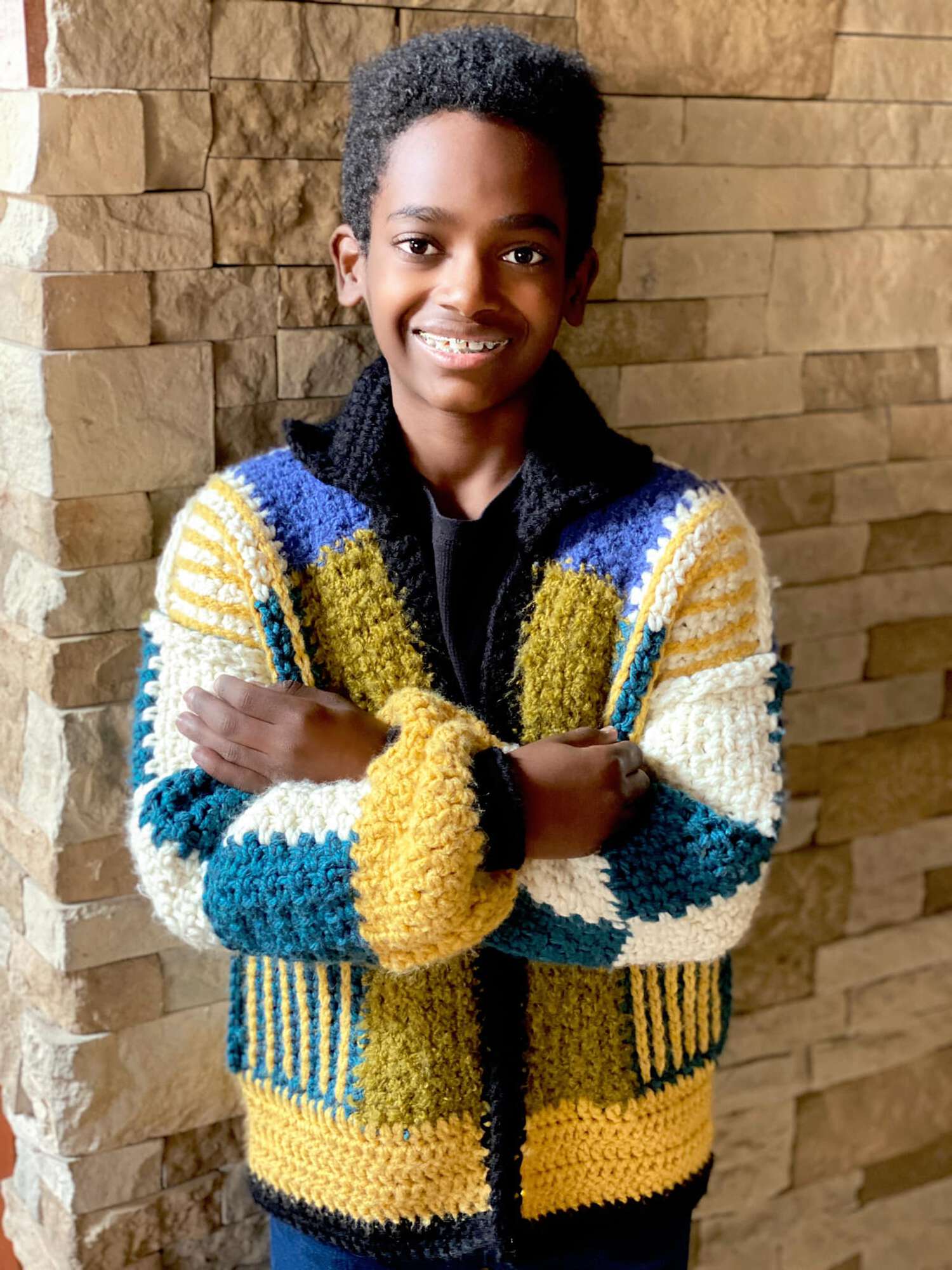 Free Crochet Crochet Patch Cardigan Pattern Patchwork Crochet